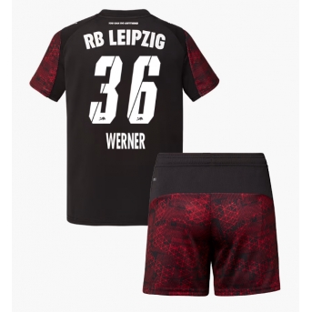 Billige Fotballdrakt RB Leipzig Timo Werner #36 Replika Tredjedraktsett Barn 2025-26 Kortermet (med bukser)
